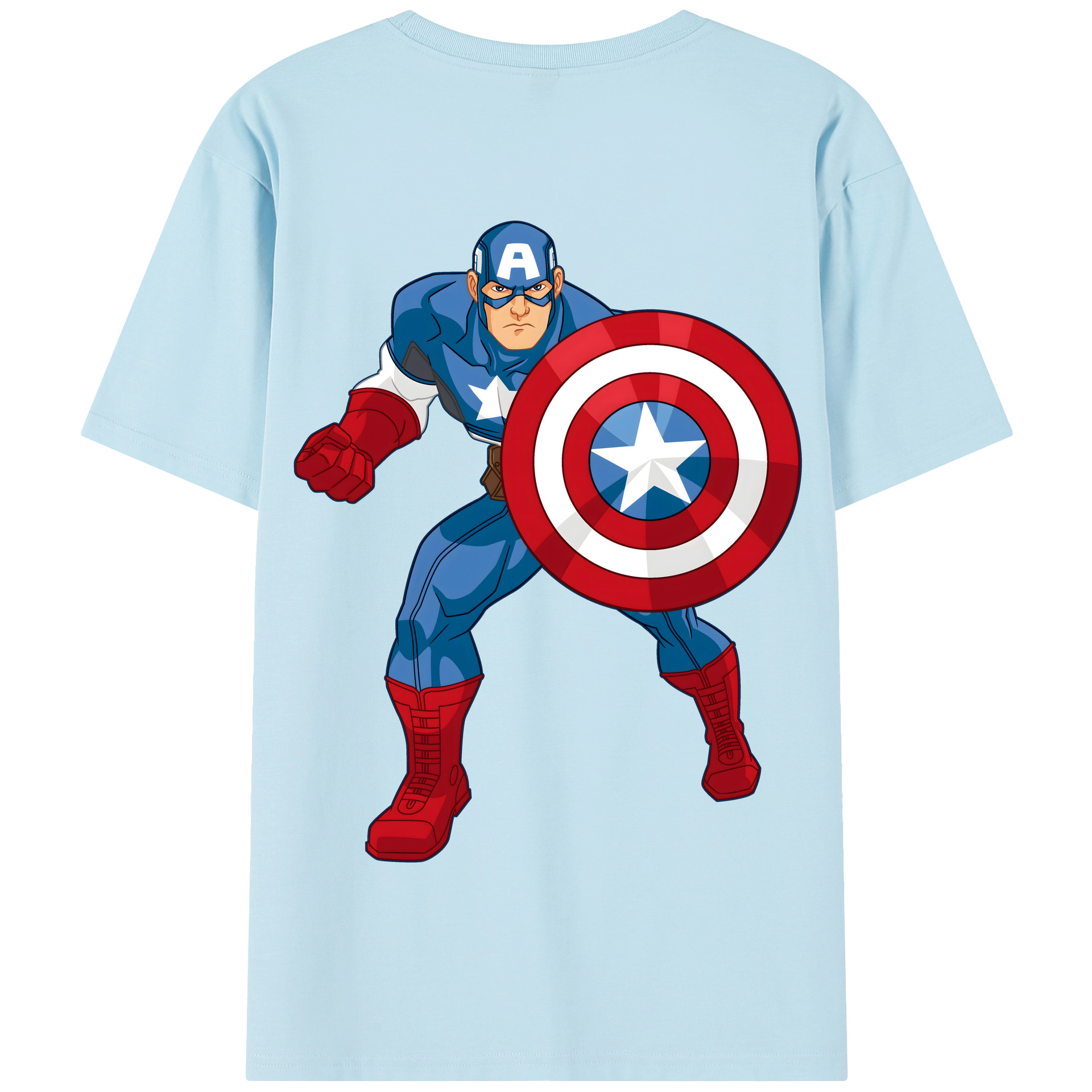 （画像用） アベンジャーズ The Avengers 綿100％半袖Tシャツ（背面プリント）